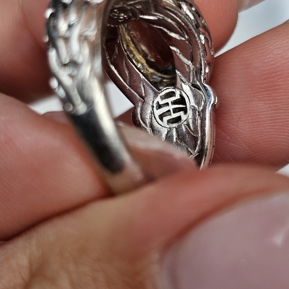 John Hardy Topaz Diamond Halo Ring - Picture 4 of 7